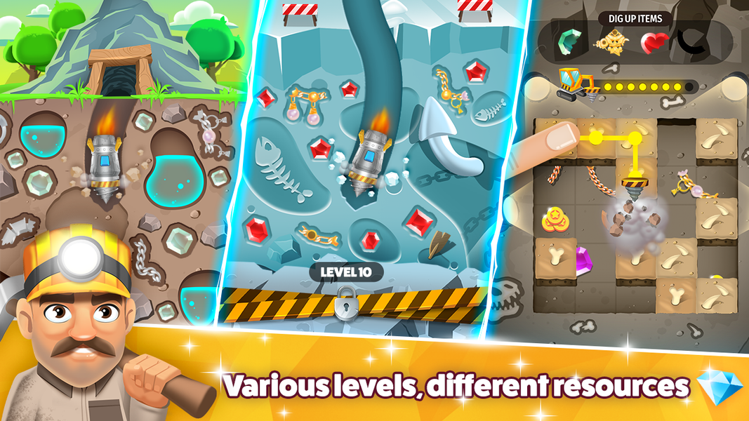 Jewel Tycoon - Dig and Build - Gameplay image of android game