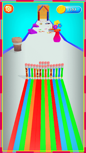 Pencil Run: Gold Run With Colorful Crayon Rush - Image screenshot of android app