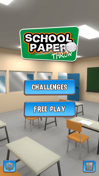 School Paper Throw - Gameplay image of android game