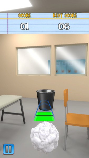 School Paper Throw - Gameplay image of android game