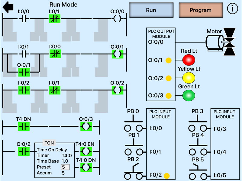 PLC Simulator, Mechatronics, P - Image screenshot of android app