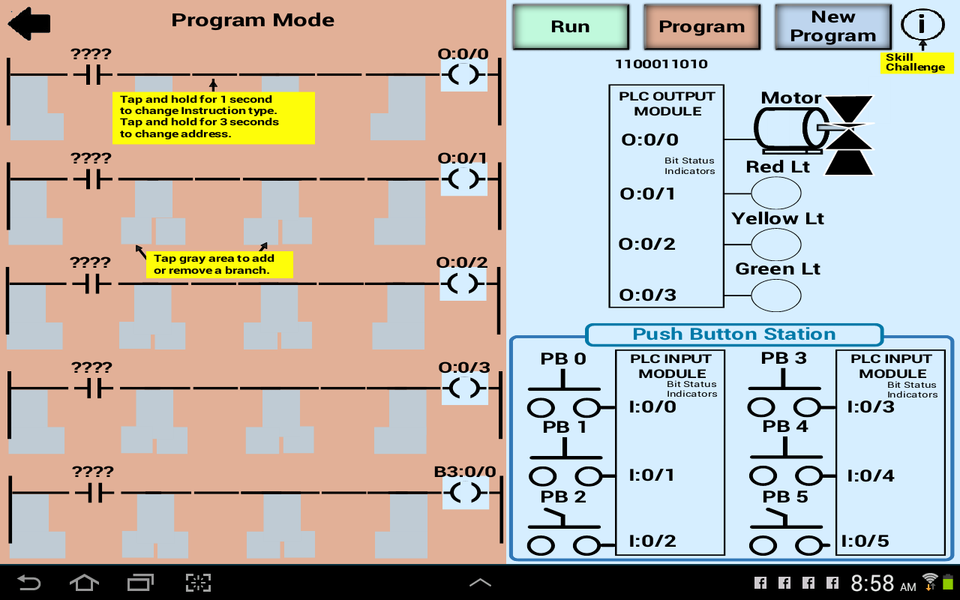 PLC Simulator, Mechatronics, P - Image screenshot of android app
