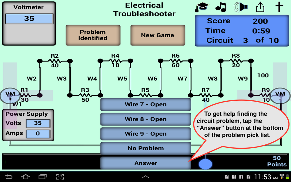 Electrical Troubleshooting - Image screenshot of android app