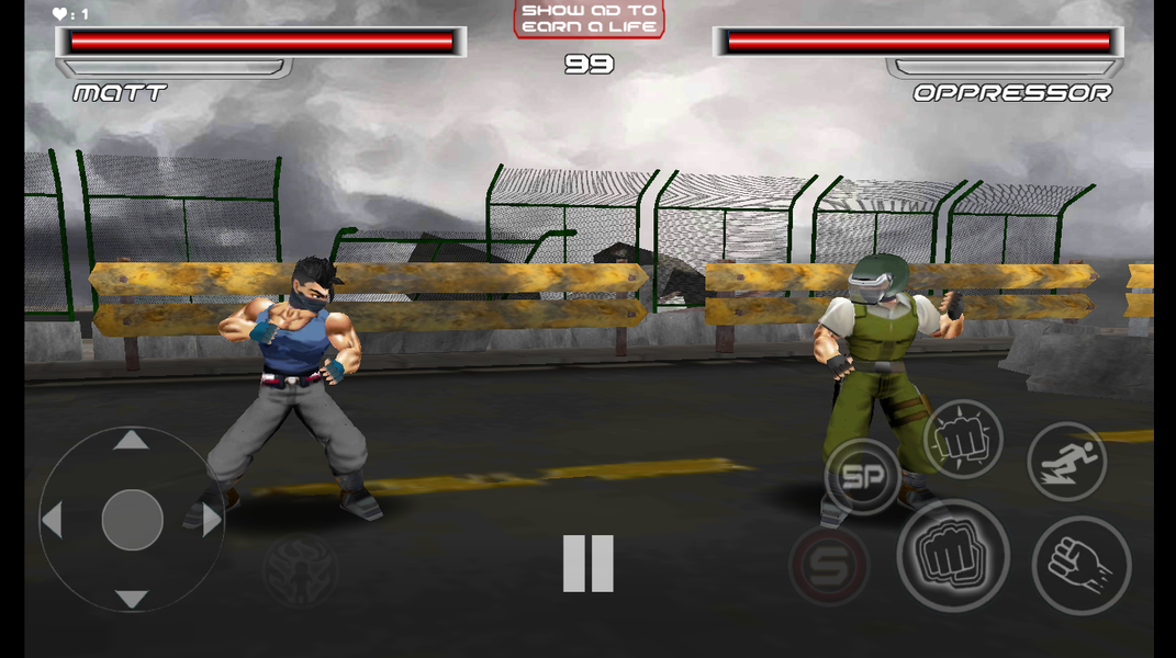 Fist of blood: FightForJustice - Gameplay image of android game