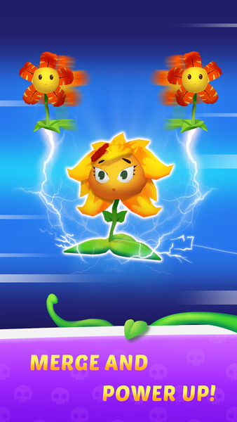 Merge Plants 3D-Garden Defense - Gameplay image of android game