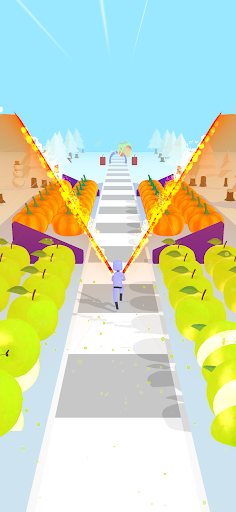 Slicy run: Fruits cutting game - Gameplay image of android game