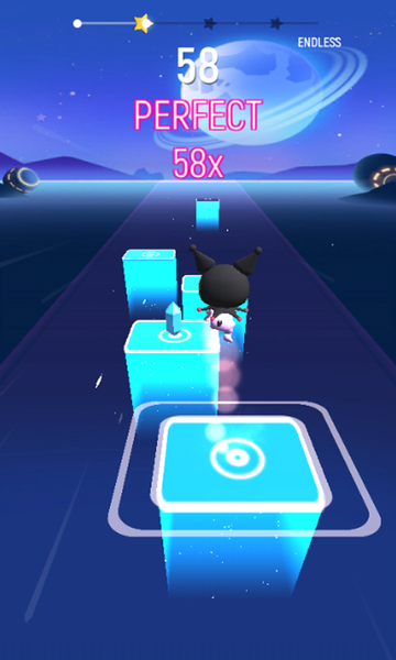 Tiles Music Kuromi Hop Sanrio - Gameplay image of android game