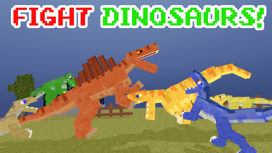 Blocky Dino Park: Spino Strike - Gameplay image of android game