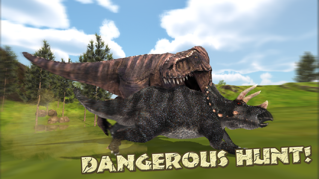 Hungry T-Rex Island Dino Hunt - Gameplay image of android game