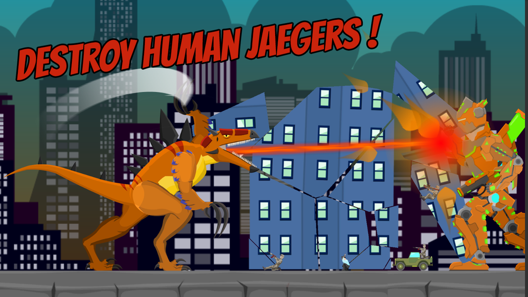 Hybrid Titan Raptor Rampage - Gameplay image of android game