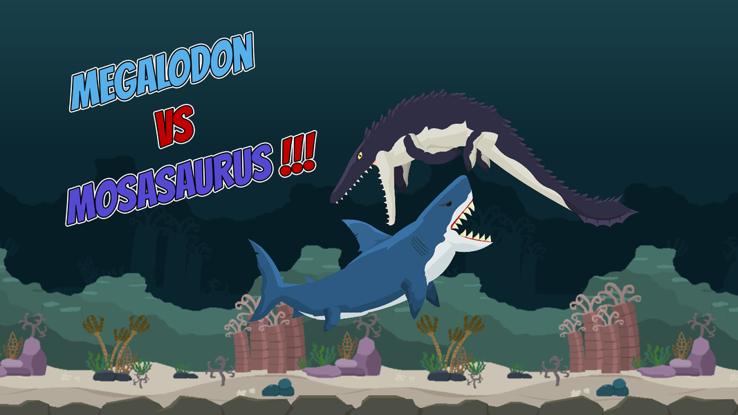 Hybrid Arena: Megalodon v Mosa - Gameplay image of android game