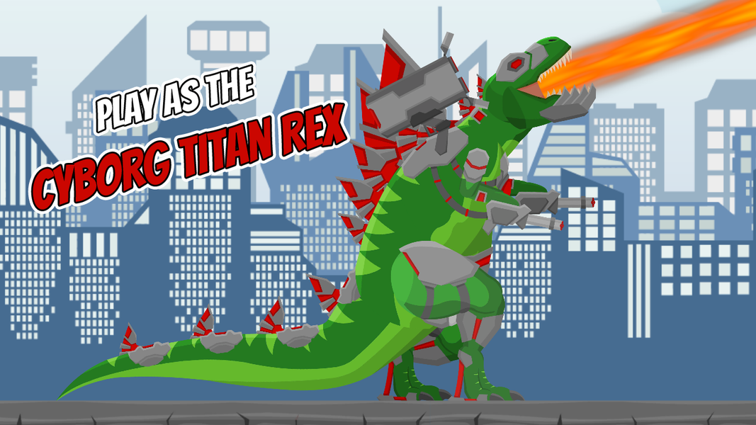 Cyborg Titan Rex: City Rampage - Gameplay image of android game