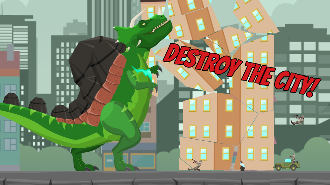 Hybrid Titan Rex: City Rampage - Gameplay image of android game