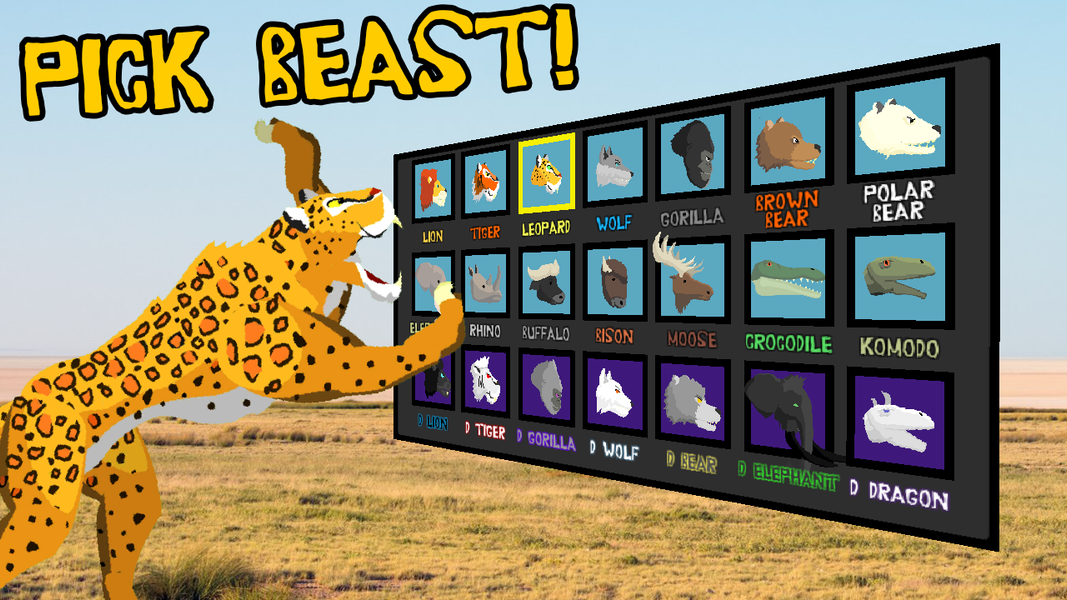 Wild Animals Fight Apex Beasts - Gameplay image of android game