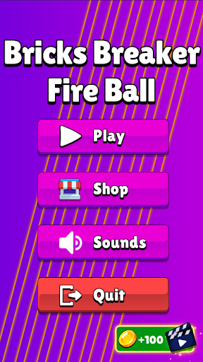 Bricks Breaker Fire Ball - Image screenshot of android app