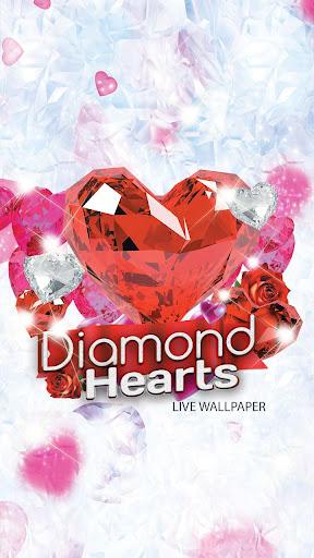 Diamond Hearts Live Wallpaper - Image screenshot of android app