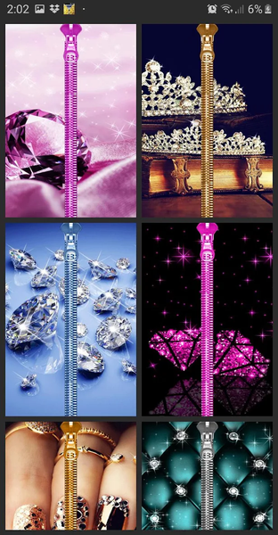 Diamond Zipper Lock Screen - Image screenshot of android app