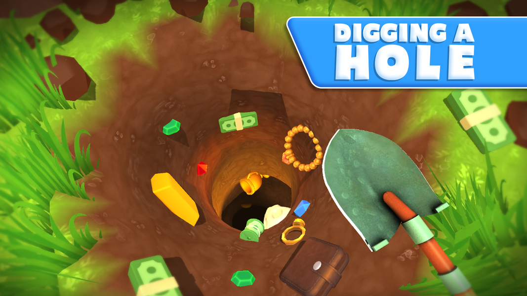 Digging A Hole 3D Simulator - Gameplay image of android game