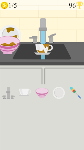 dish washing cleaning game - Gameplay image of android game