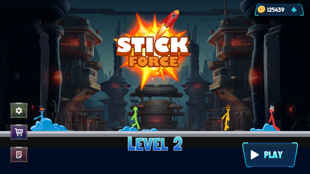 Stick Force: Galactic - Gameplay image of android game