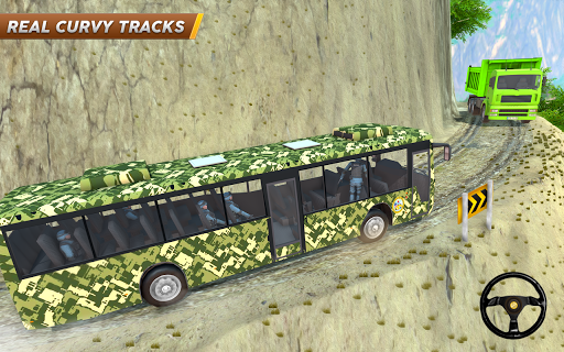 Army Bus Simulator Real Driving Transport Game - Gameplay image of android game