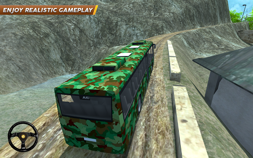 Army Bus Simulator Real Driving Transport Game - Gameplay image of android game