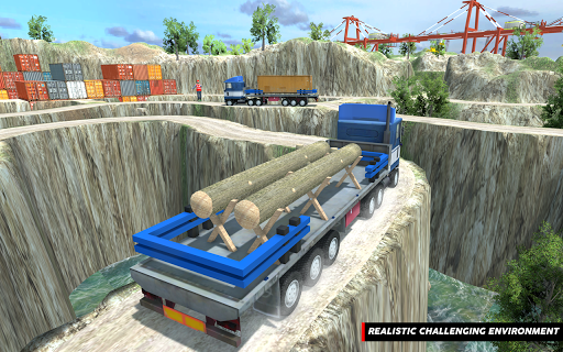 Offroad Cargo Truck Driving Simulator Hill Trucker - Gameplay image of android game