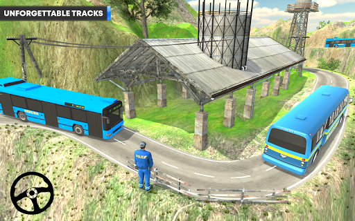 Police Bus Driving Simulator 3D Game - Gameplay image of android game