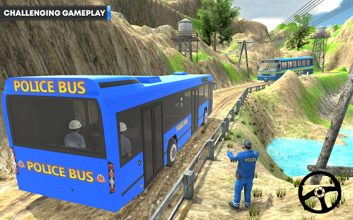 Police Bus Driving Simulator 3D Game - Gameplay image of android game