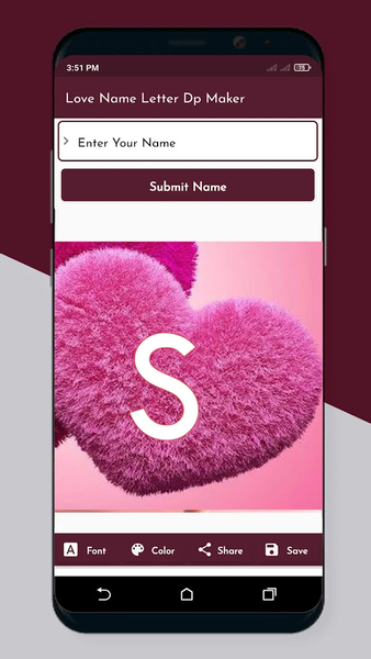 Love Name Letter DP Maker - Image screenshot of android app