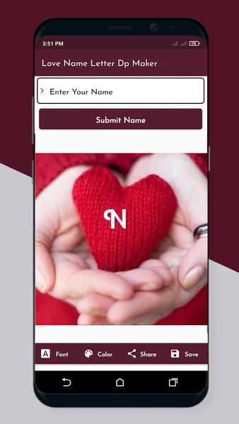 Love Name Letter DP Maker - Image screenshot of android app
