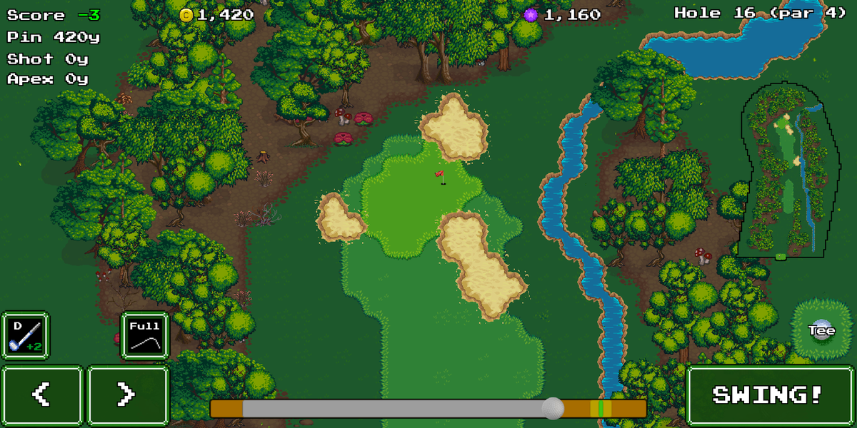 Golf 16-bit - عکس بازی موبایلی اندروید