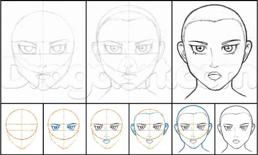 How To Draw A Anime Face  Howtodrawpics