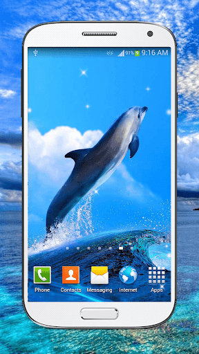 Dolphin Live Wallpaper HD - Image screenshot of android app