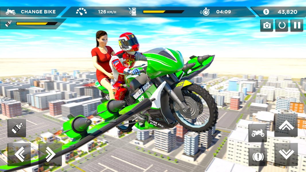 Flying Bike Real Simulator - Gameplay image of android game