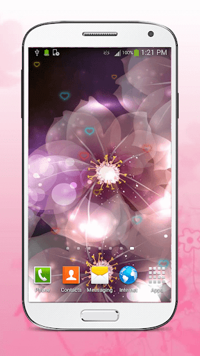 Luminous Flower Live Wallpaper - Image screenshot of android app