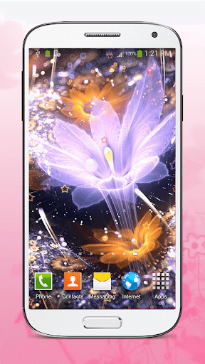 Luminous Flower Live Wallpaper - Image screenshot of android app