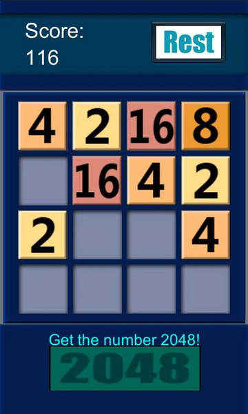 2048 Number Puzzle Color - Gameplay image of android game