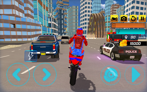 Superhero Stunt Bike Simulator - Gameplay image of android game