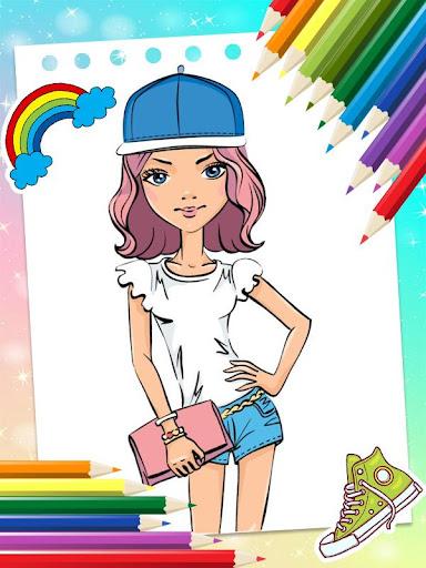 Girls Fashion Coloring Book - Image screenshot of android app