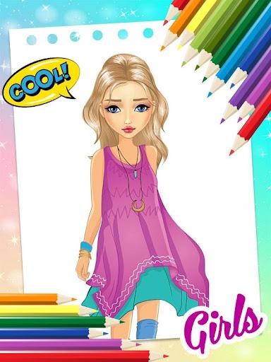 Girls Fashion Coloring Book - Image screenshot of android app