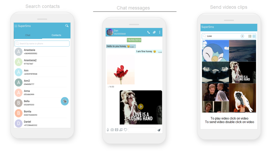 SuperSMS Chat Text Messages - Image screenshot of android app