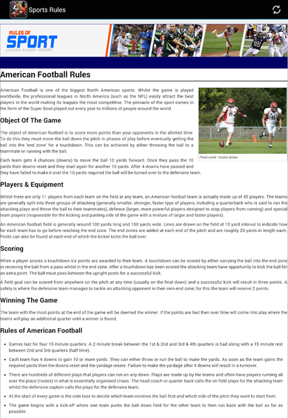 Sports Rules - Image screenshot of android app