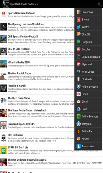 SportsCast Sports Podcasts - Image screenshot of android app