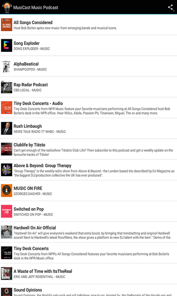 MusiCast Music Podcast - Image screenshot of android app