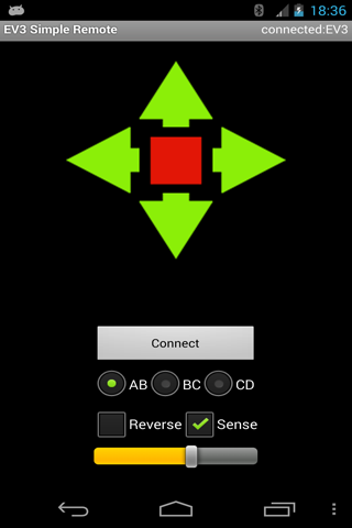 EV3 Simple Remote - Image screenshot of android app