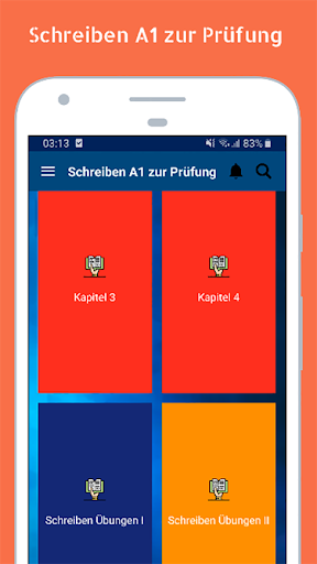 Schreiben A1 zur Prüfung - Image screenshot of android app