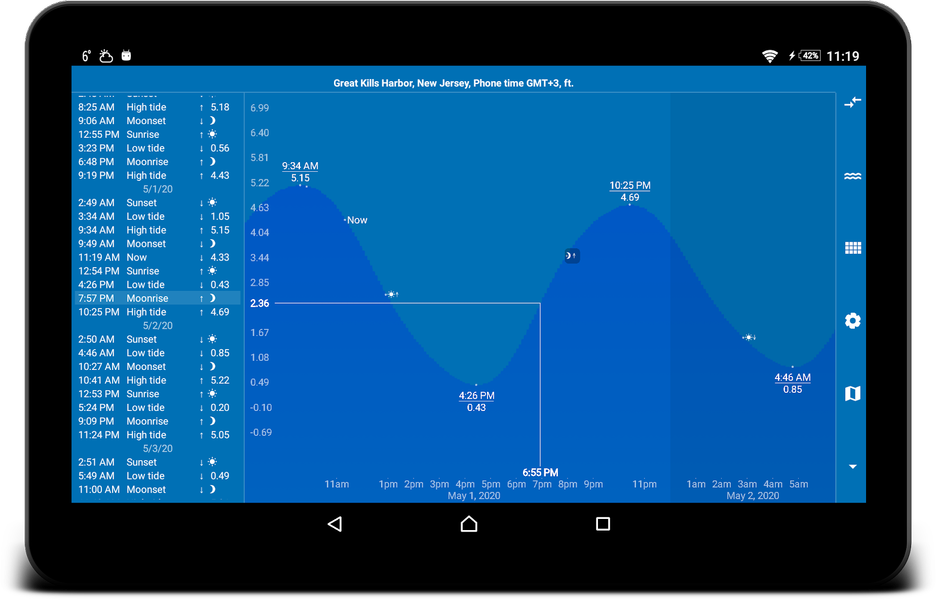 Tides app & widget - eTide HDF - عکس برنامه موبایلی اندروید