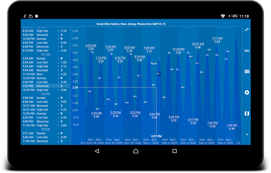 Tides app & widget - eTide HDF - عکس برنامه موبایلی اندروید