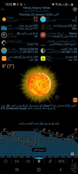 هواشناسی و ساعت زنده و دقیق - عکس برنامه موبایلی اندروید